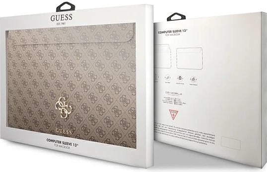 Mbështjellës Guess 4G Big Logo për laptop 13", kafe