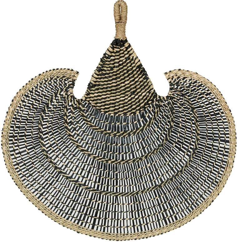 Dekor muror JABBAR, kashtë deti, natyrale e zezë, 85x59cm