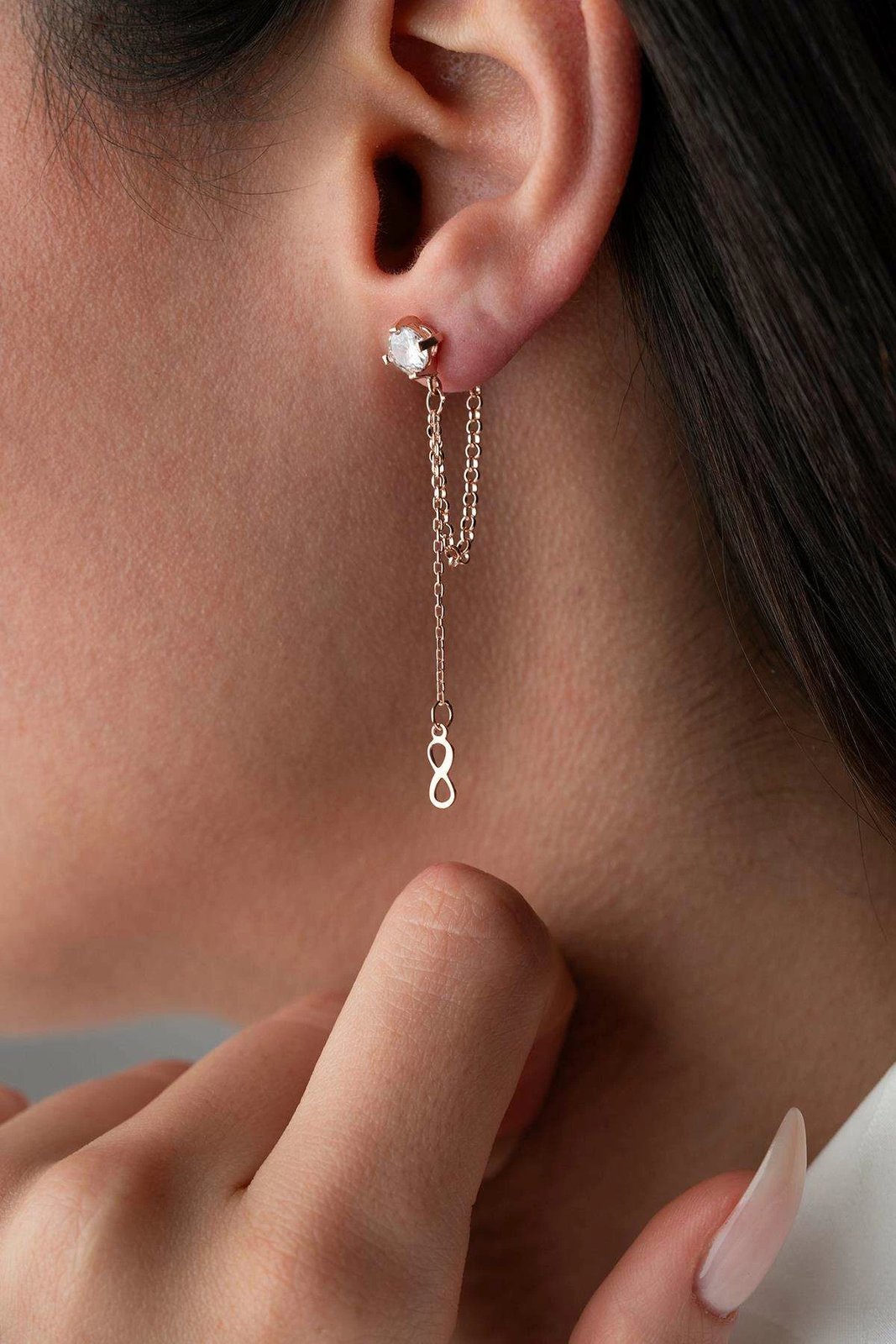 Vathë argjendi të hollë, ngjyrë ari rozë, Jumeon, NRZ1000277