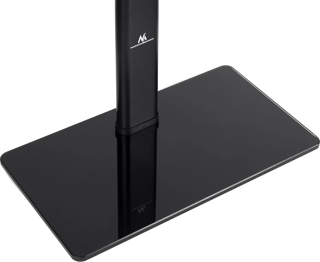 Mbajtës universal për TV Maclean MC-450, për tavolinë, deri 65 inç, xham i temperuar, i zi