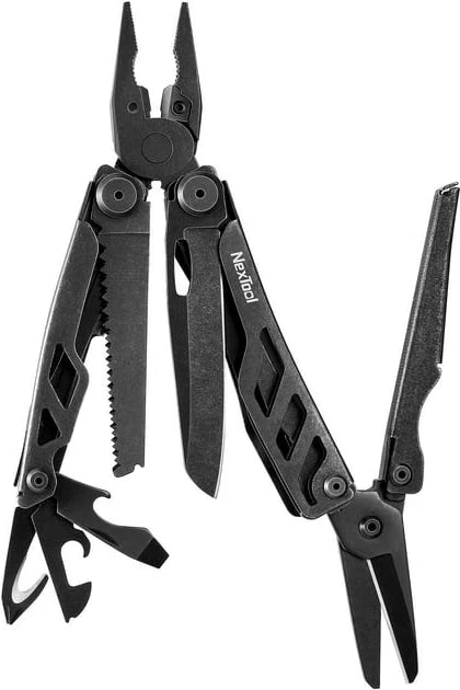 Multitool NexTool FLAGSHIP Pro NE20120, 16 funksione, me mbështjellës rripi, e zezë