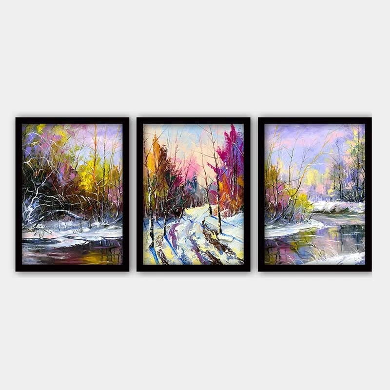 Pikturë dekorative me kornizë (3 copë), Wallity, 3SC_6541785_3545