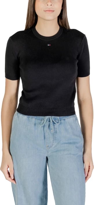 Maicë Tommy Hilfiger Jeans femra e zezë
