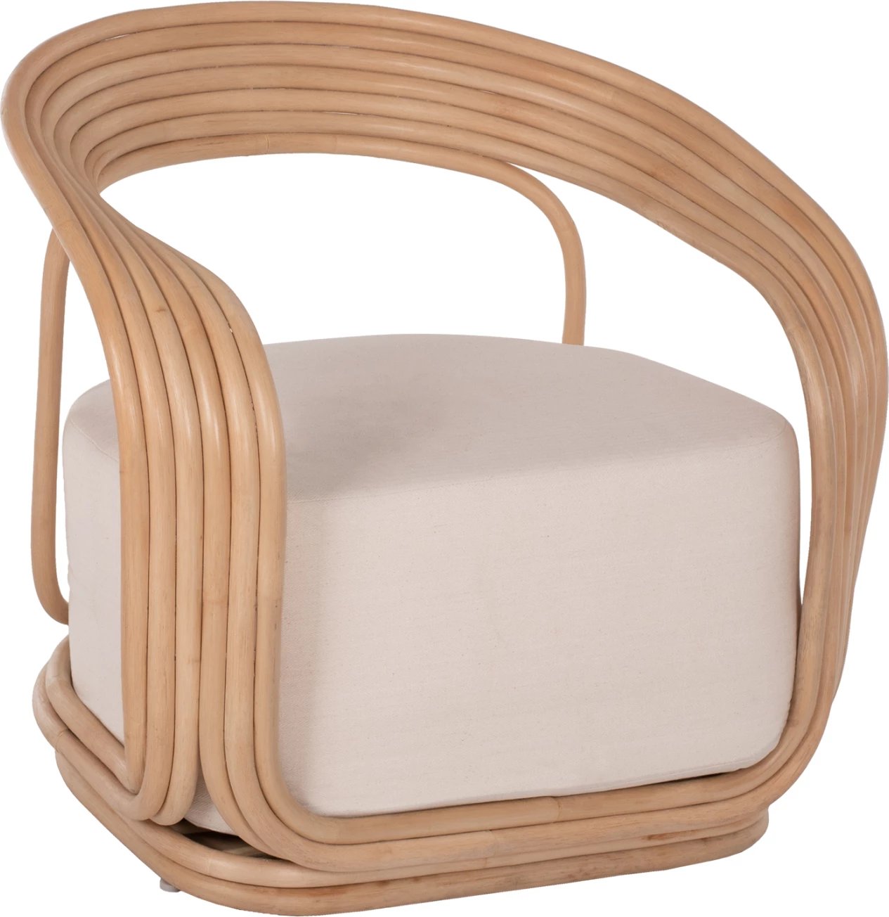 Karrige DUCHESS prej ratanit me jastëk të madh FH9478 81x59x70 cm