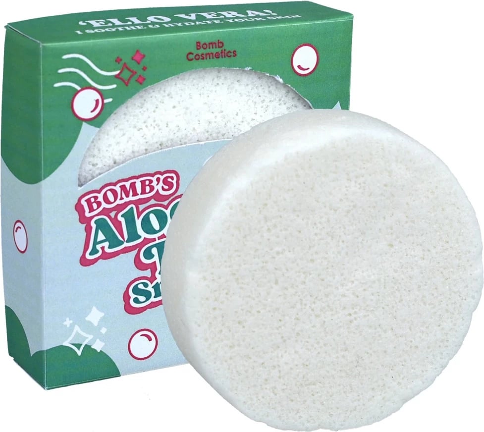 Sfungjer për fytyrë për femra Bomb Cosmetics Aloe There Smooth Skin, 1 copë