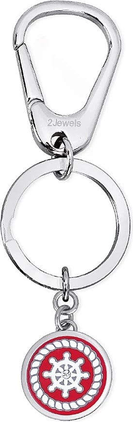 Çelës mbajtëse unisex 2Jewels Navy, argjendtë me të kuqe