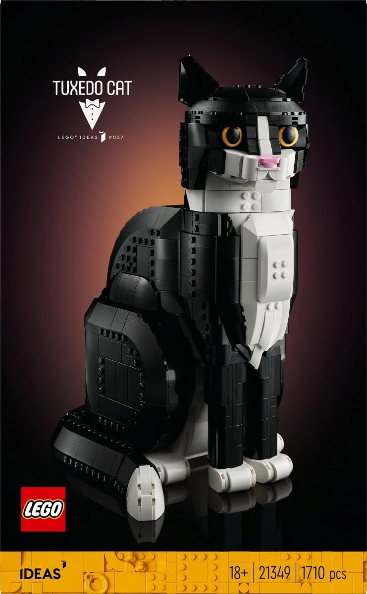 Set ndërtimi LEGO Ideas 21349 Tuxedo Cat 1710 pjesë 32 cm 18+, bardhë e zezë