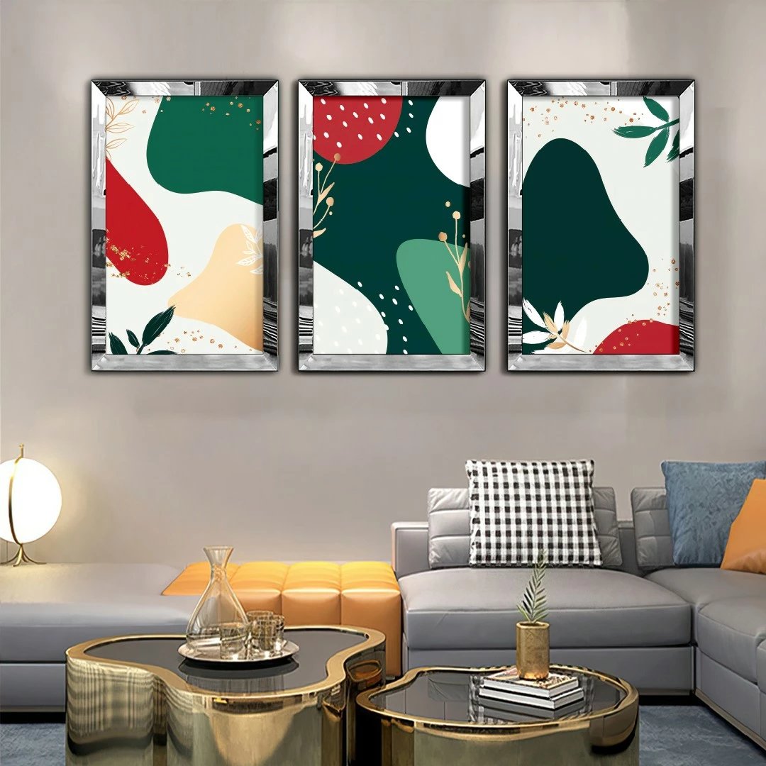 Pikturë dekorative MDF-Plexiglass (3 copë), Wallity, Huhu406, 30x40cm