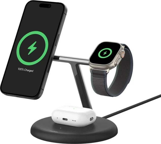 Karikues Belkin Boost Charge Pro MagSafe 3in1, 15W, Zi