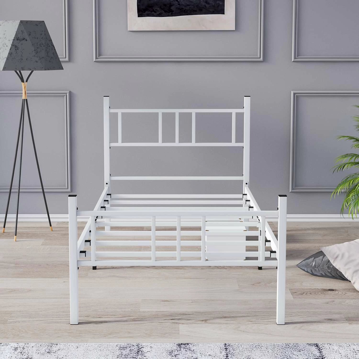 Kornizë shtrati teke, ngjyrë e bardhë, Skye Decor, 90x200