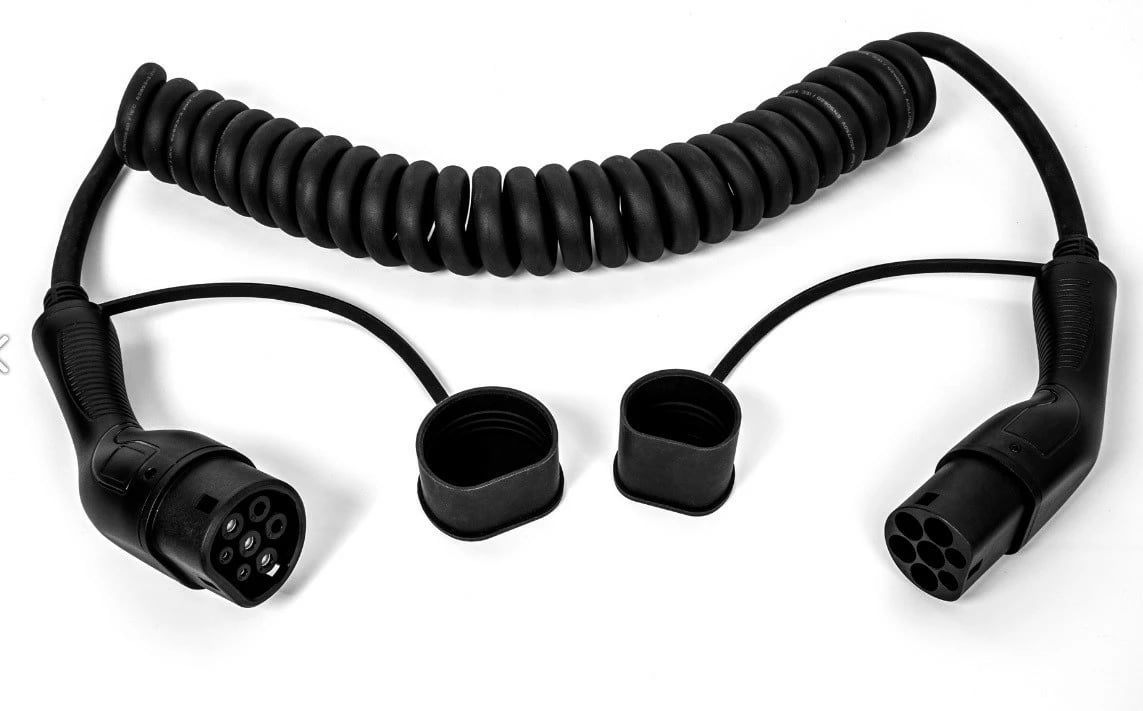 Kabllo karikimi spirale për vetura elektrike Defenzo Spiro AC11, 7m, e zezë