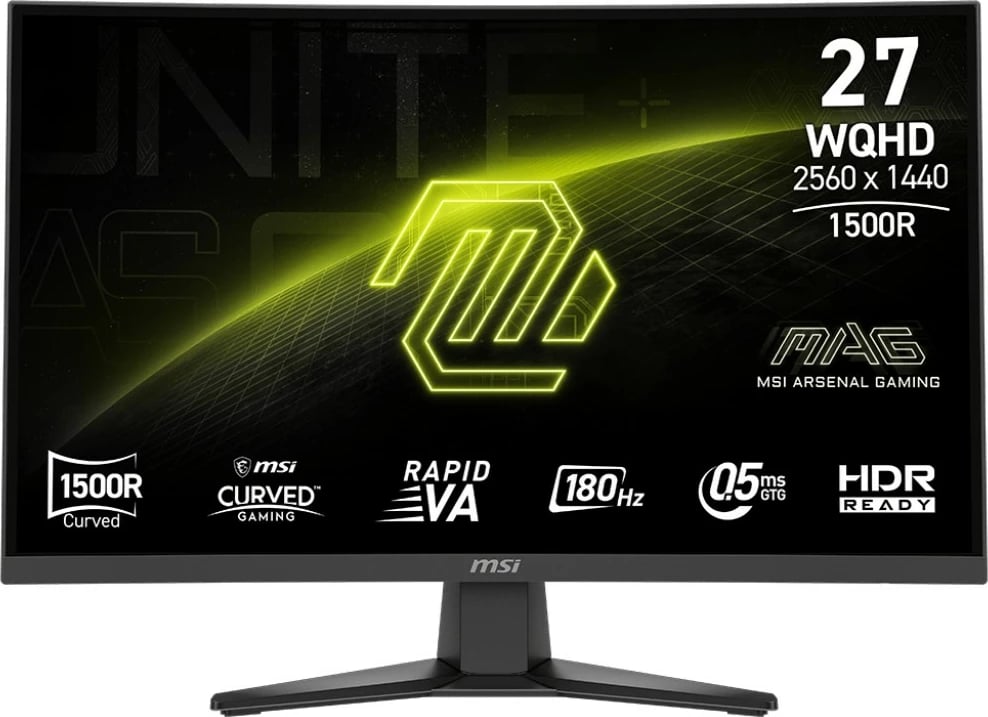Monitor gaming MSI MAG 275CQFDE E18, 27 inç, WQHD, 180Hz, Rapid VA, i zi