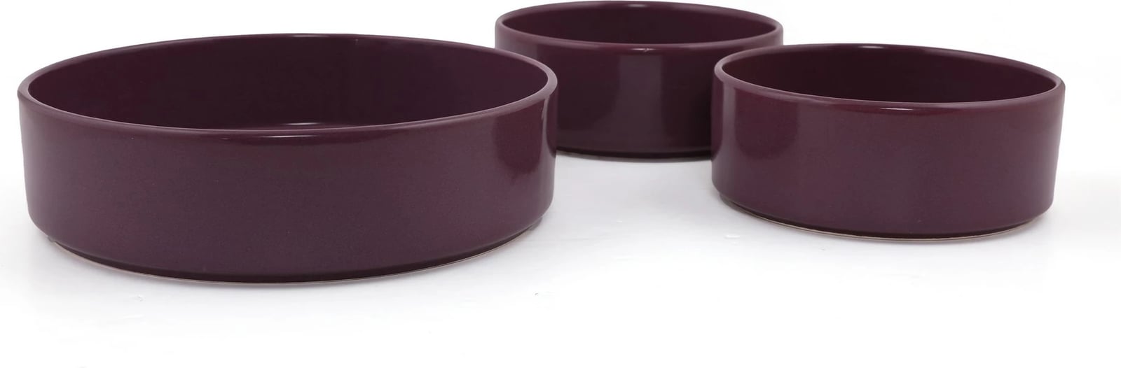 Set pjatash qeramike (3 copë), ngjyrë vjollcë, Hermia Concept, ST038003F498A000000MACD700