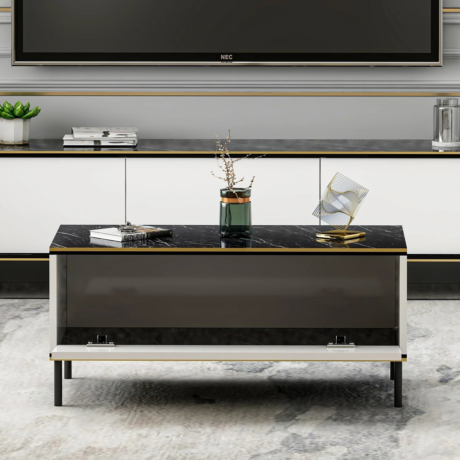 Tavolinë kafeje Hanah Home, Imaj, e bardhë