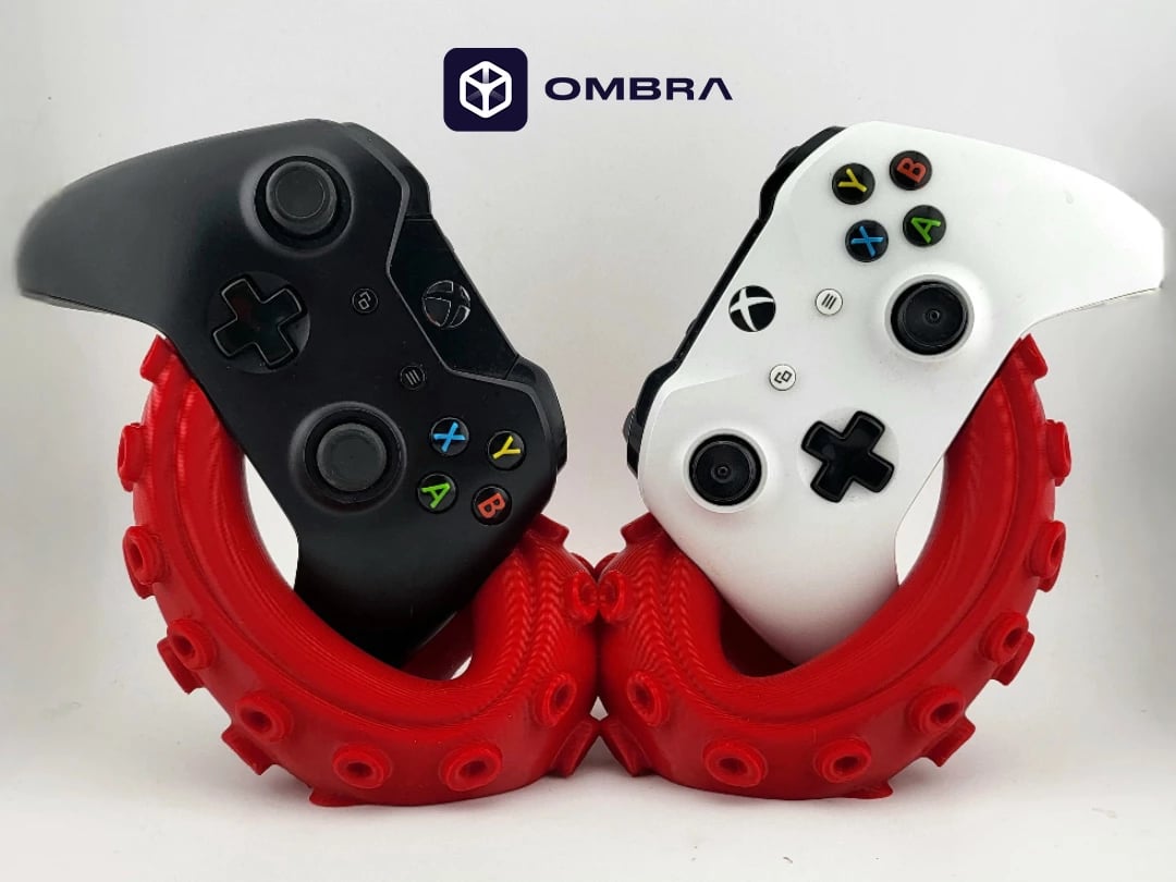 PS5 Controller Tentacle Stand për 2 controllera, e kuqe
