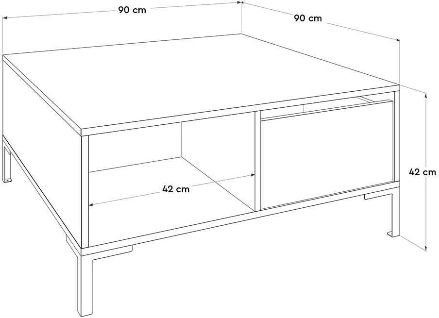 Tavolinë kafeje Hanah Home, ngjyrë arre, Shp-660-Oo-1
