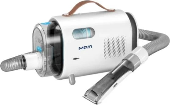 Pajisje kujdesi për kafshë MPM MOD-100, me fshesë me korrent dhe prerës qimesh, Gri