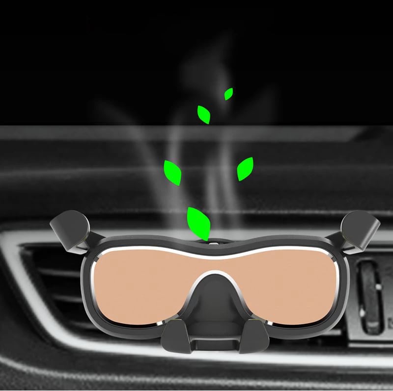 Mbajtës graviteti për celular Hurtel YC06, për ventilator të makinës, me aromatizues, argjend