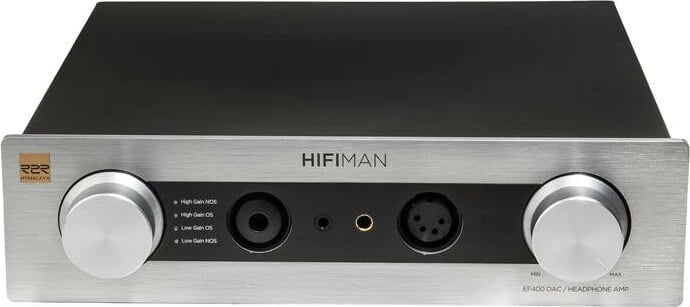 Amplifikator kufjesh HiFiMAN EF400 Amp, DAC Hymalaya R2R, 4.4W, i zi/argjendtë