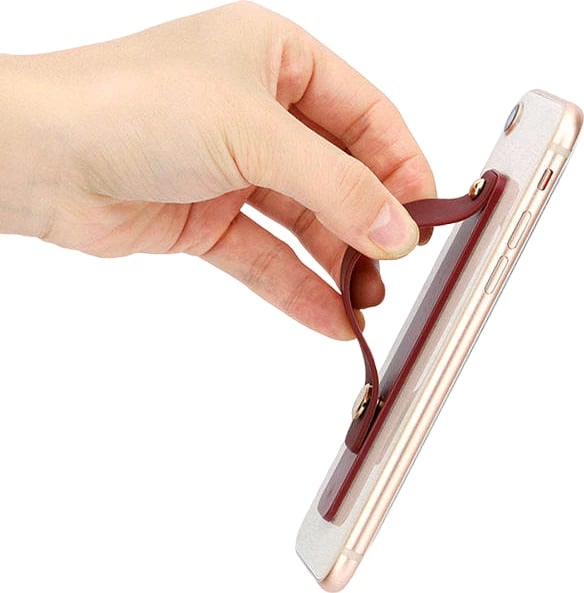 Mbajtës gishti vetë-ngjitës Hurtel me zinxhir, për celular, blu