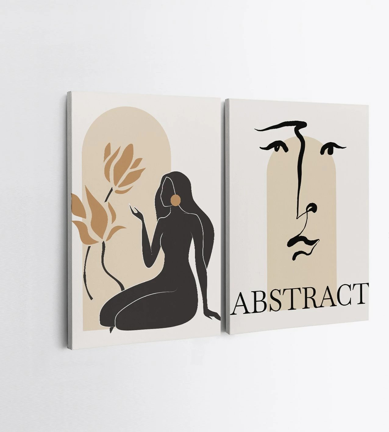 Pikturë dekorative në kanavacë (2 copë), Wallity, 2KNV4361, 50x70cm