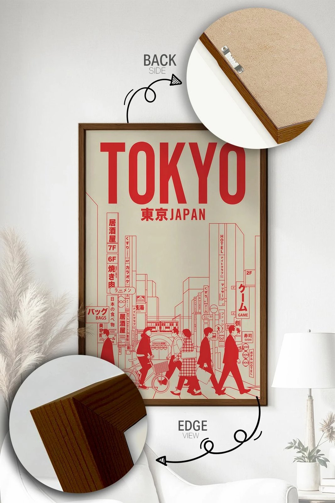 Pikturë dekorative me kornizë, Wallity, Lmnmdlkahve19