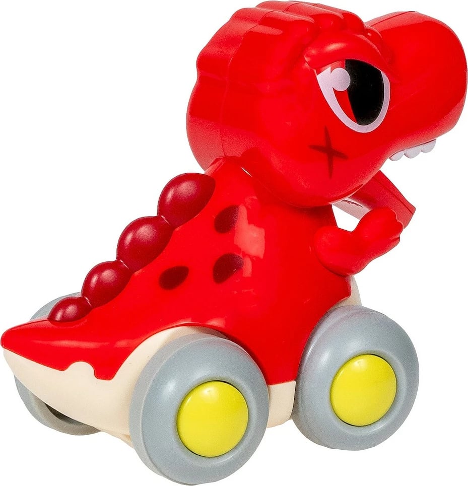 Lodër dinosauri me rrota Smily Play E7968B, plastikë, krem/gri/e kuqe/e verdhë