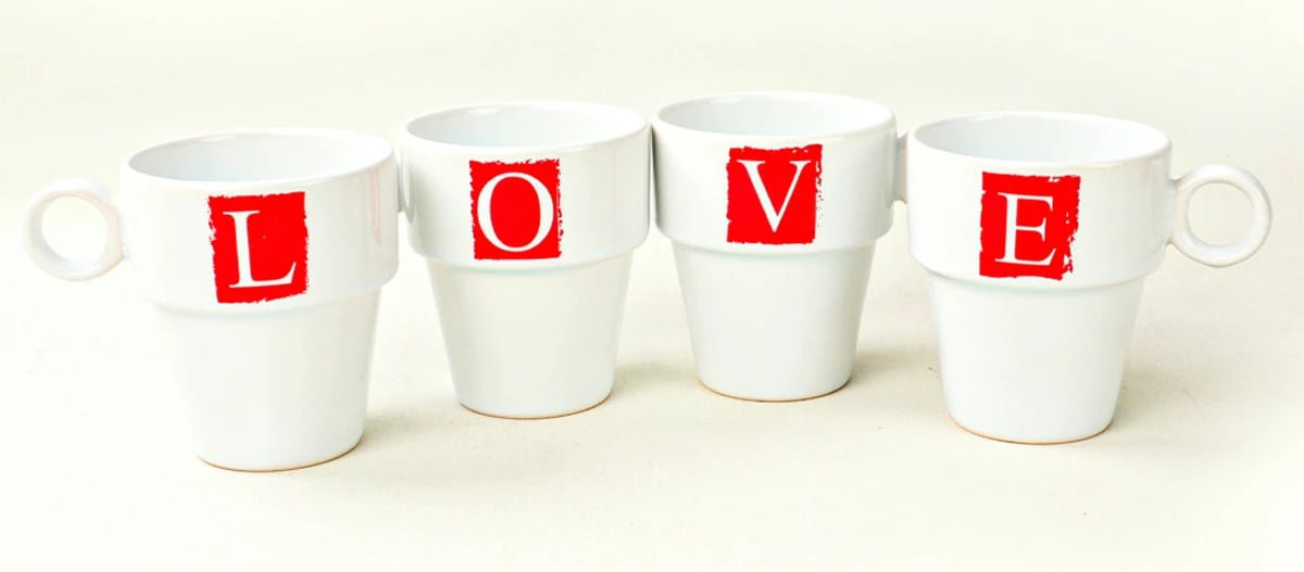 Set filxhanash (6 copë), Hermia Concept, ST102304F004A436500MASD400, bardhë-kuqe Set filxhanash (6 copë), Hermia Concept, ST102304F004A436500MASD400, bardhë-kuqe