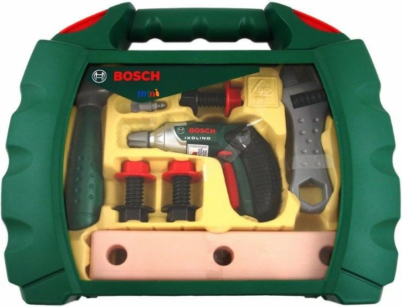 Set lodrash veglash Bosch nga Klein, 8384, pa bateri, për djem, Gri/E gjelbër/E kuqe/E verdhë Set lodrash veglash Bosch nga Klein, 8384, pa bateri, për djem, Gri/E gjelbër/E kuqe/E verdhë