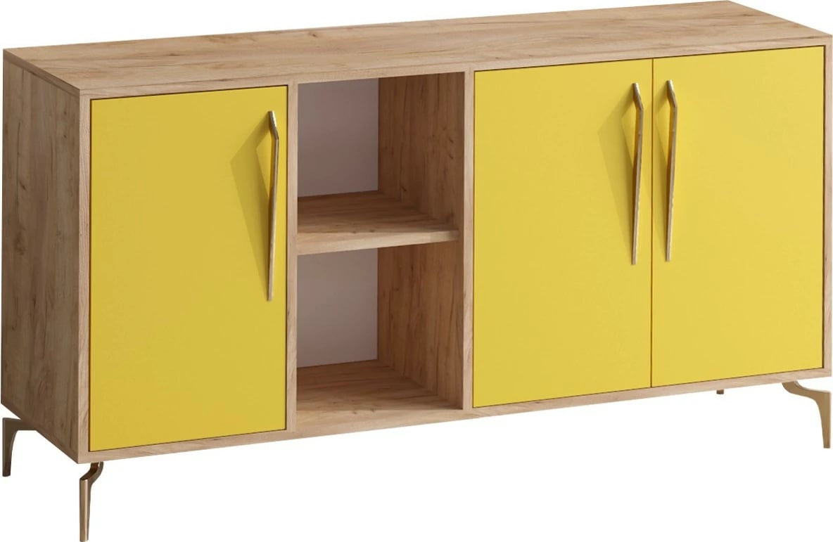 Konsolë Hanah Home, SUDER, ngjyrë lis dhe e verdhë