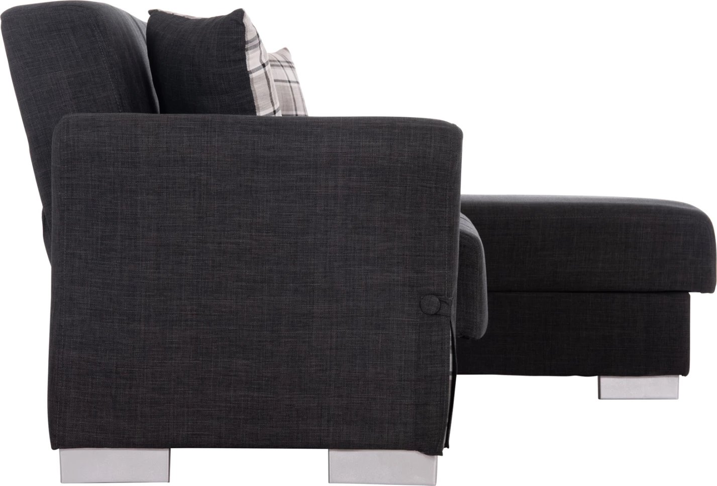 Kënd divan me shtrat dhe hapësirë për depo, ngjyrë antracit, BRONKO FH3291.01, 218x138x77cm