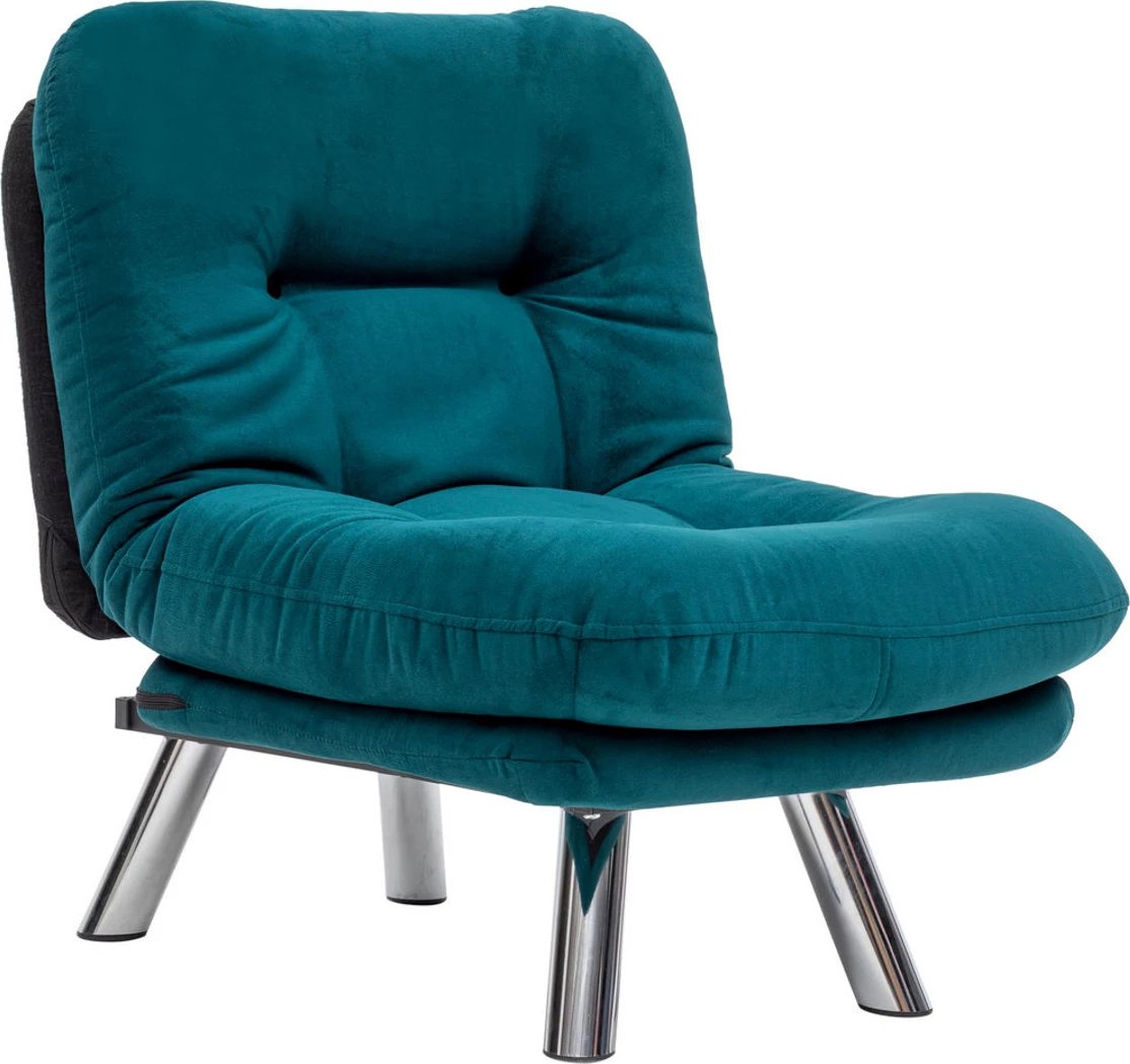 Krevat-karrige një vendës, Atelier del Sofa, Misa Small Solo, ngjyrë jeshile petrol