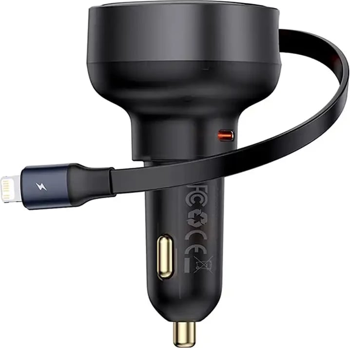 Karikues veture Baseus Enjoyment Pro me kabllo Lightning + USB-C, 55W, zi