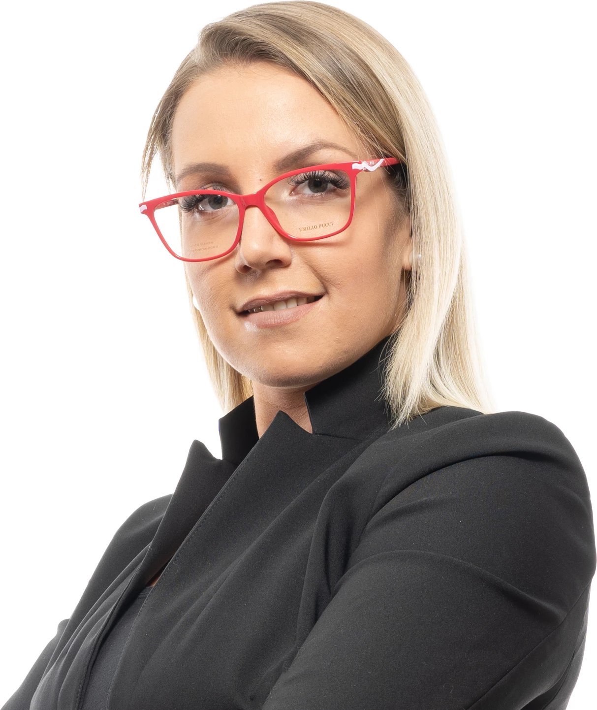 Kornizë optike për femra Emilio Pucci, të kuqe