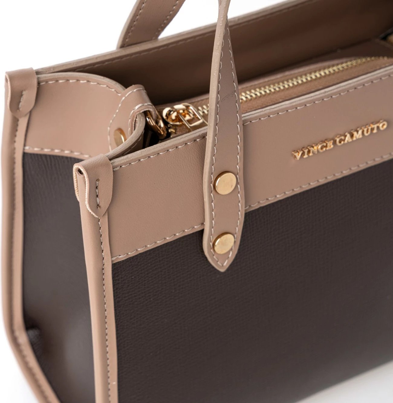 Çantë tote Vince Camuto, Cortona, ngjyrë kafe dhe mink