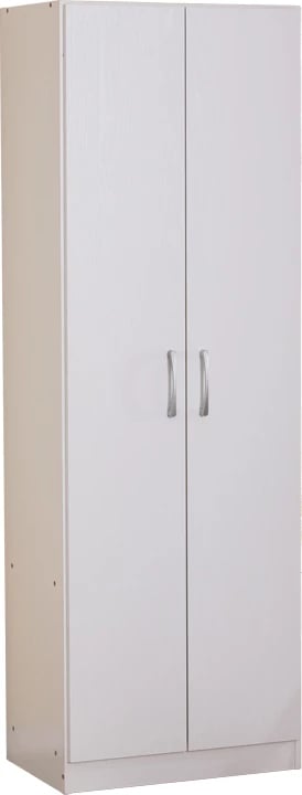 Dollap dy dyer Jonar ngjyrë e bardhë melamine 60x42x180cm