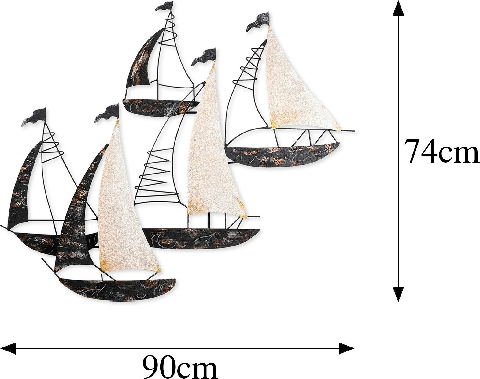 Aksesor dekorativ metalik për mur, Wallity, Kadırga