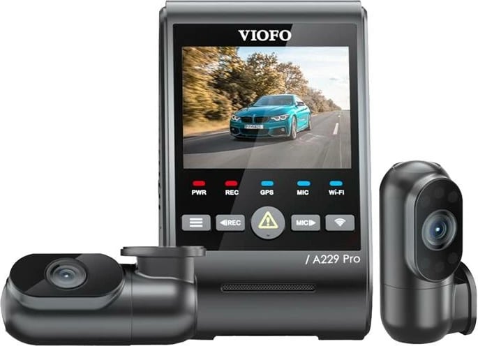 Video regjistrues veture Viofo A229 Pro 3CH, 4K + 2K + 1080P, WiFi, GPS, i zi, set me 3 kamera