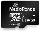 Kartelë memorie MediaRange MR946, 256 GB, microSDXC, Class 10, UHS-I, me adapter, e zezë