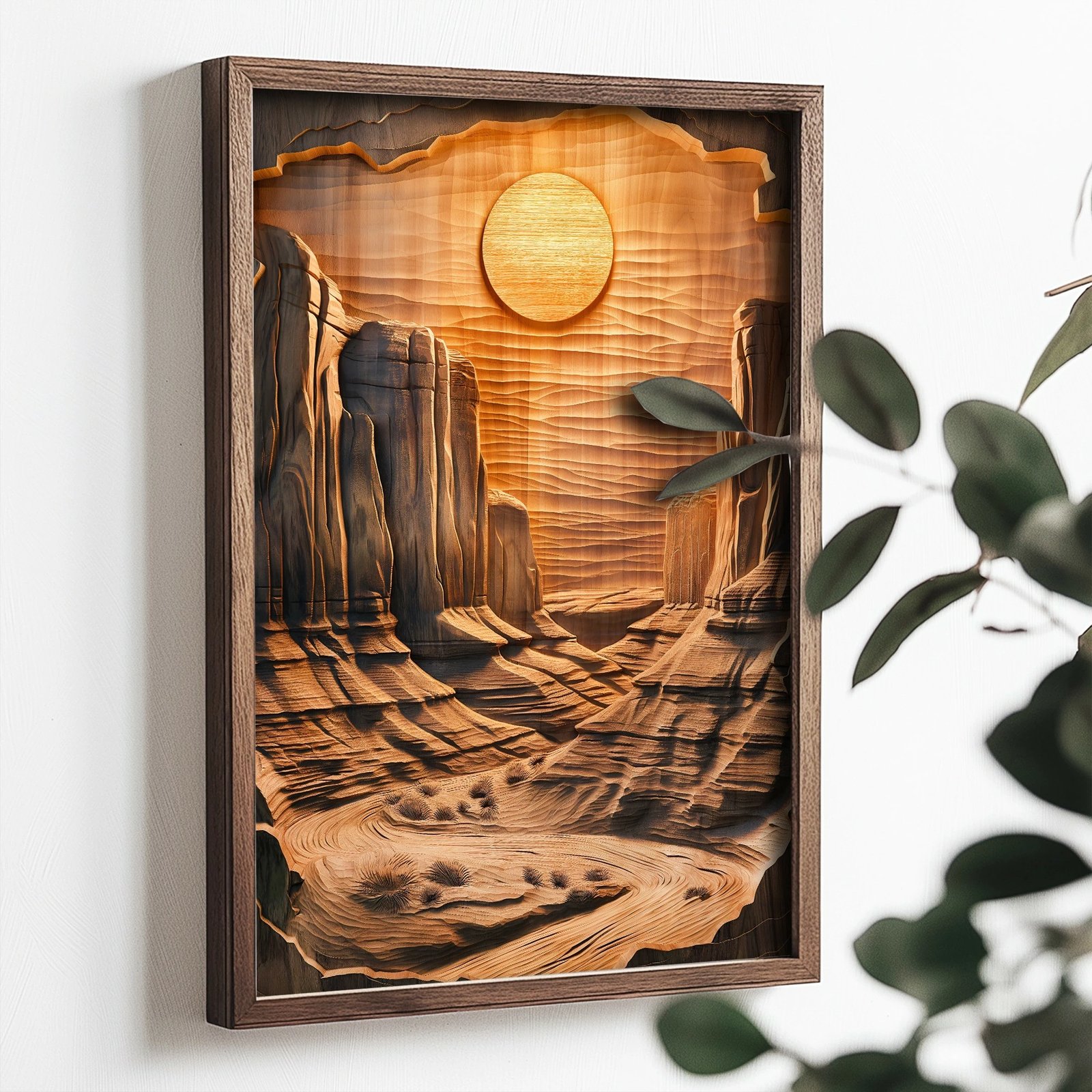 Pikturë dekorative me kornizë MDF, Wallity, TUN094-XL, shumëngjyrëshe, 50x70x3.5cm