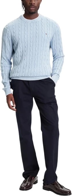 Xhemper Tommy Hilfiger për meshkuj, i kaltërt i çelët