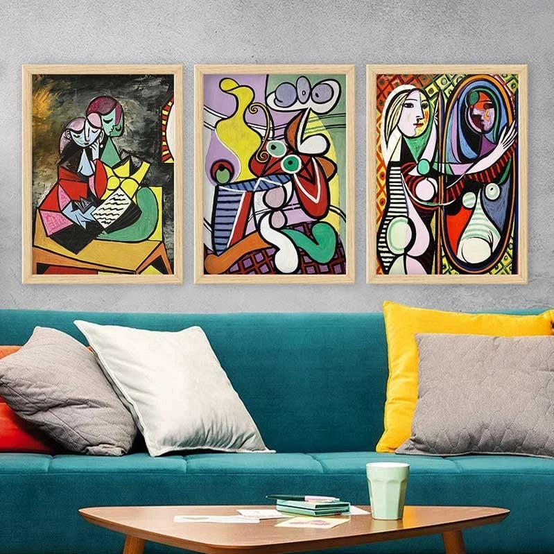 Pikturë dekorative me kornizë (3 copë), Wallity, 3NTC_UNPP01_3545