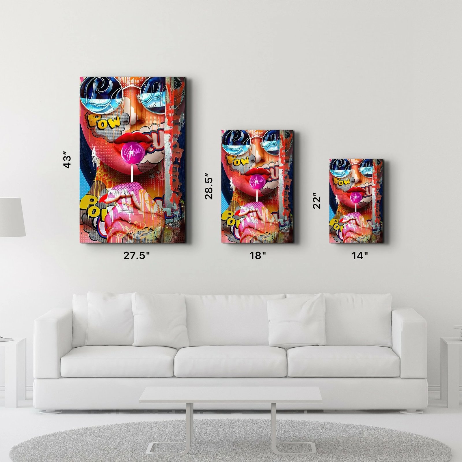 Pikturë dekorative prej xhami të temperuar, Wallity CAM-3089, 46x72 cm