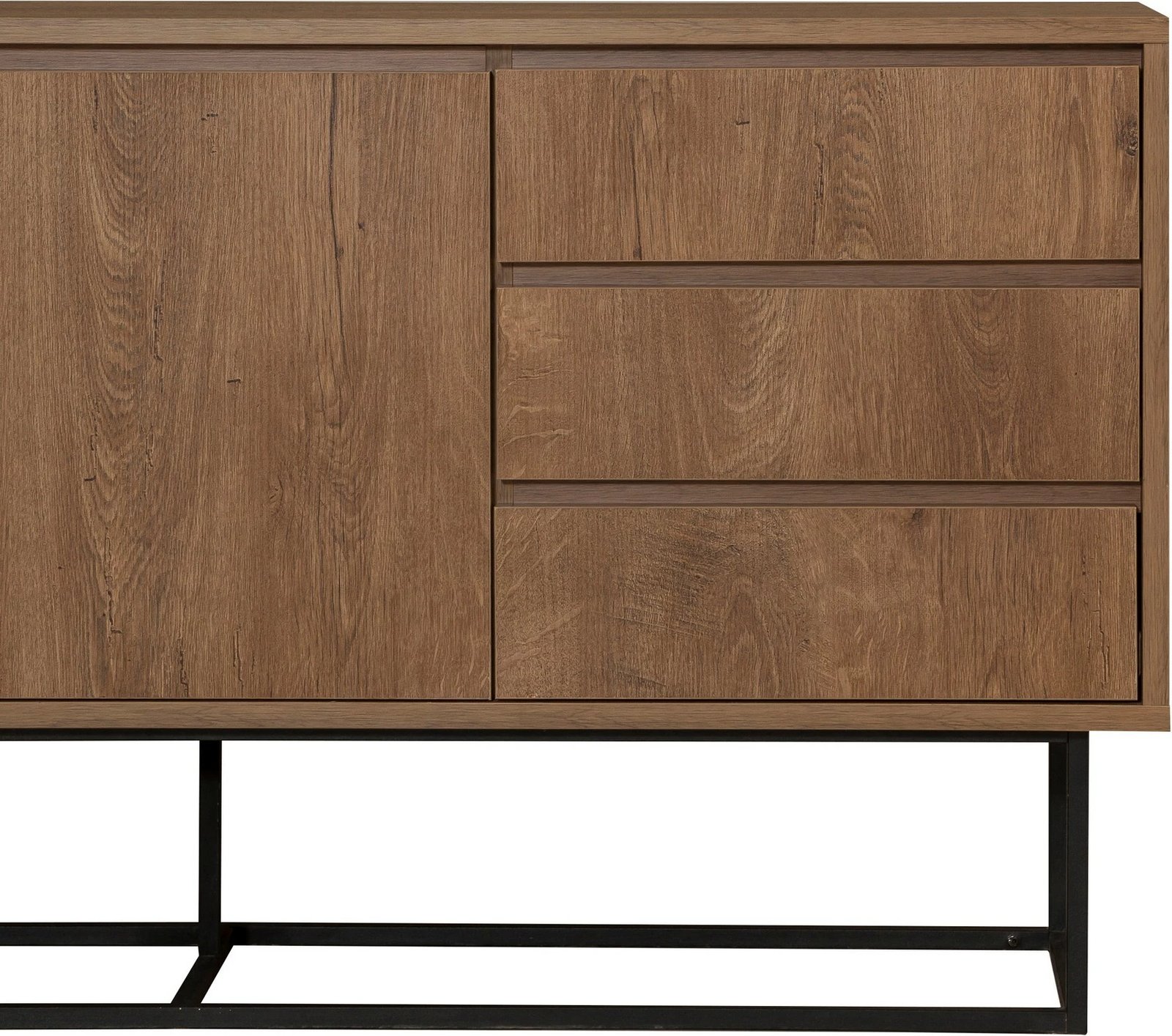 Set mobiljesh për dhomë dite, Laxus Takım 20, ngjyrë arre dhe e zezë