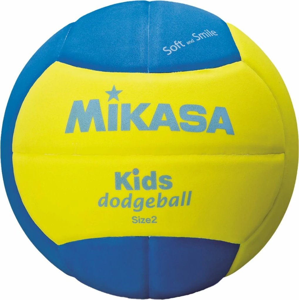 Top volejbolli për fëmijë Mikasa, verdhë-kaltër