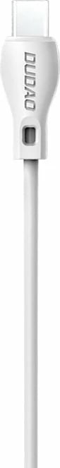 Kabllo Dudao L4T, USB në Type-C, 2m, 2.1A, e bardhë
