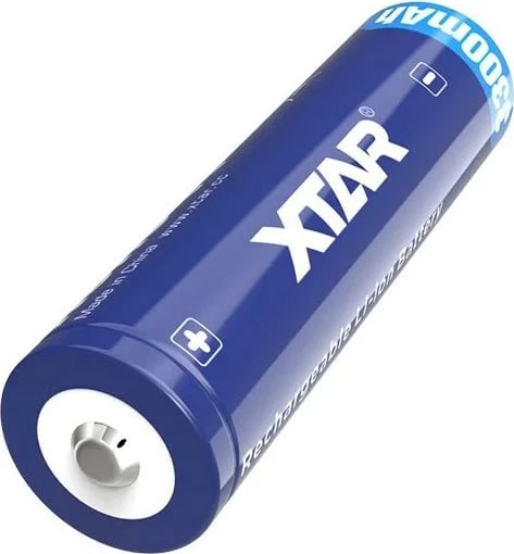 Bateri rikarikueshme XTAR 18650, 3.6V, 3300 mAh, Li-Ion, Blu
