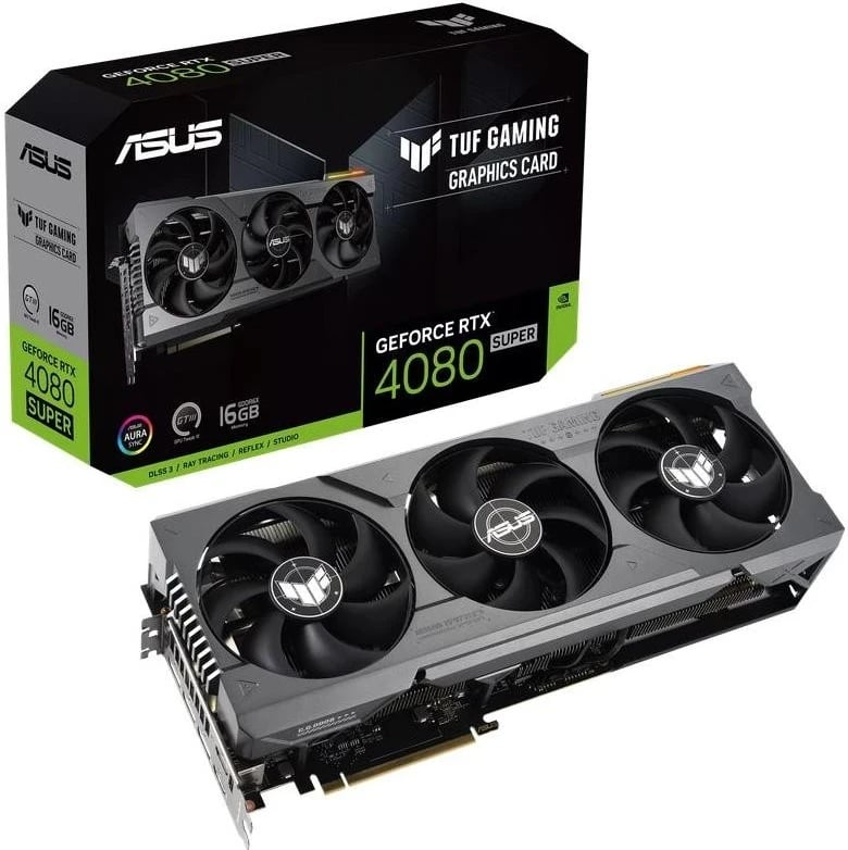 Kartelë grafike ASUS GeForce RTX 4080 SUPER TUF GAMING 16GB DLSS 3, e zezë