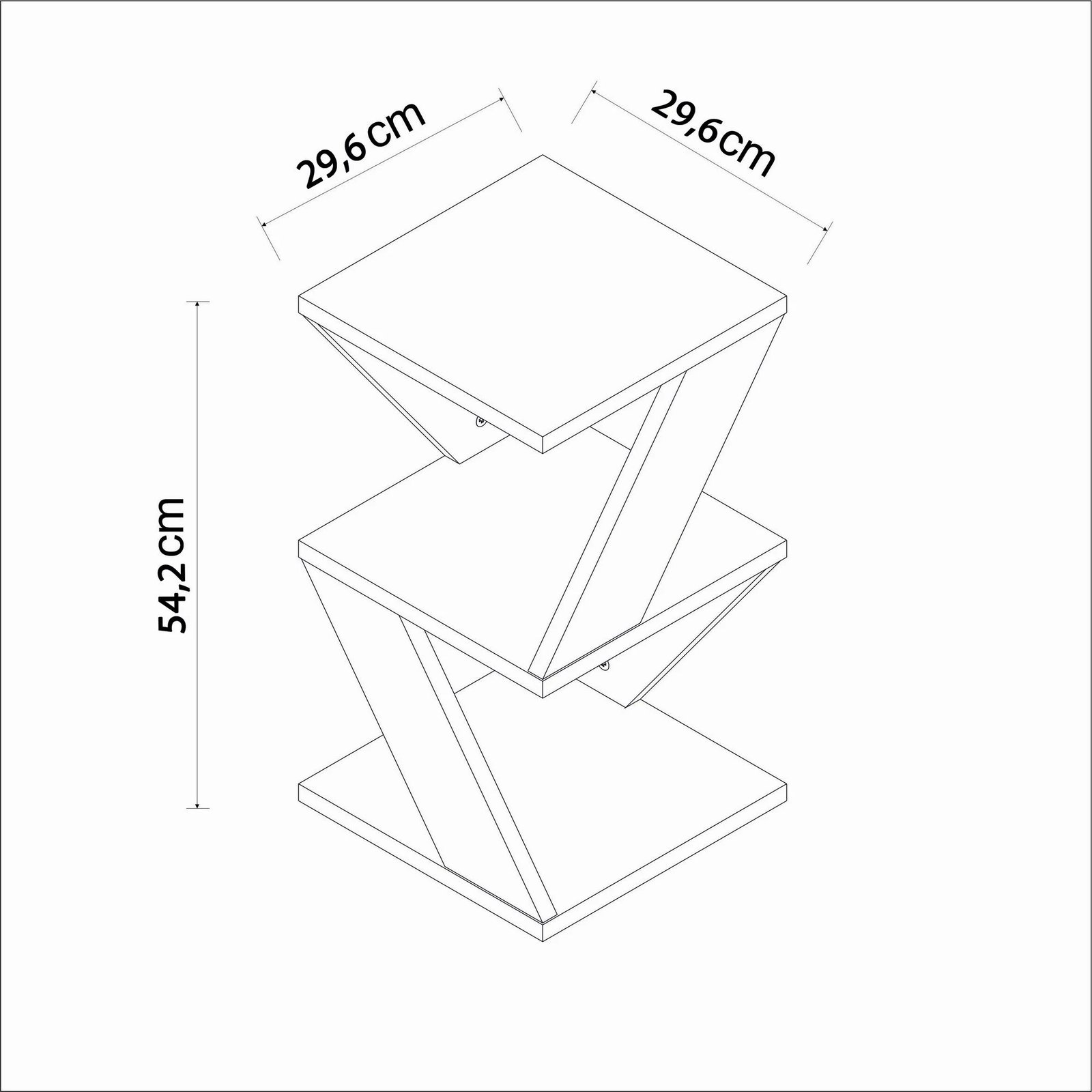 Tavolinë anësore Hanah Home, Albeni, ngjyrë e zezë