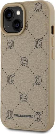 Mbështjellës Karl Lagerfeld Magsafe Karl Head për iPhone 15, Bezhe
